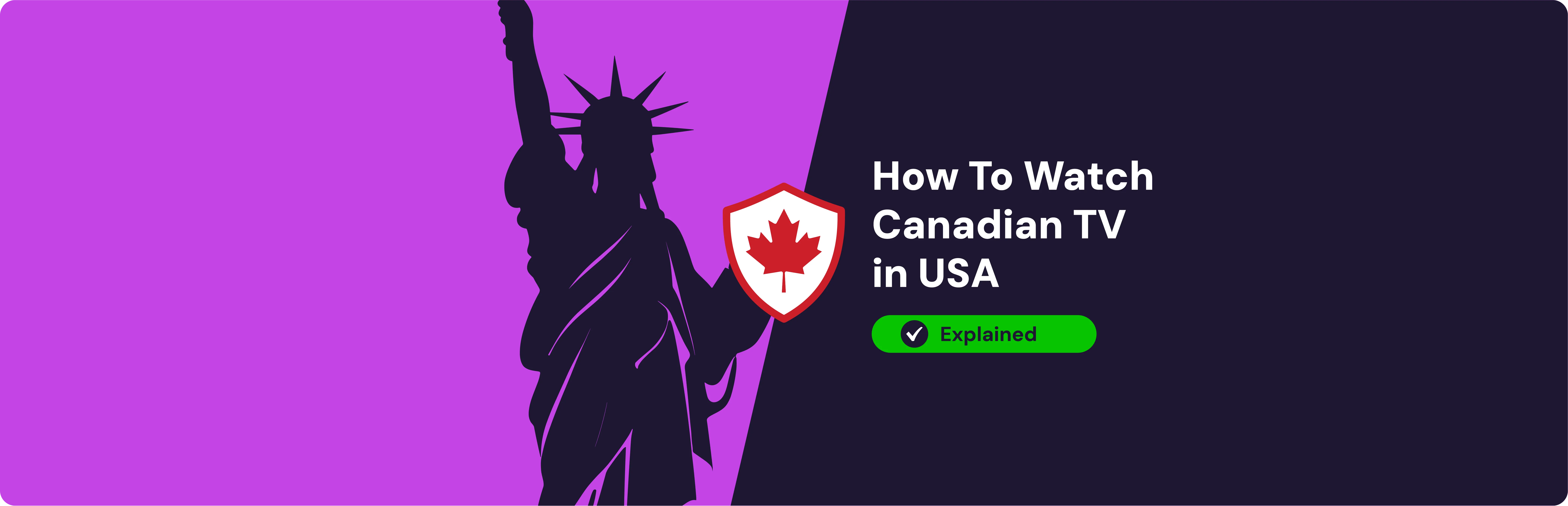 Illustration showing the Statue of Liberty holding a Canadian flag